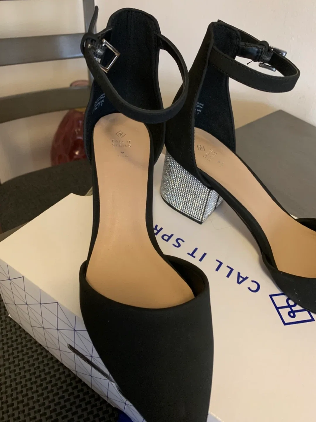 Call It Spring Black Heels, Size 8 image indicator(5)