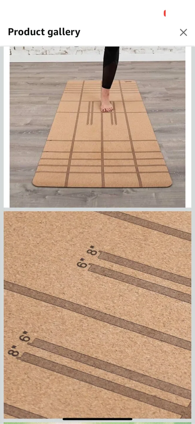 Sweat Matterz Cork Yoga Mat 72" x 26" image indicator(2)