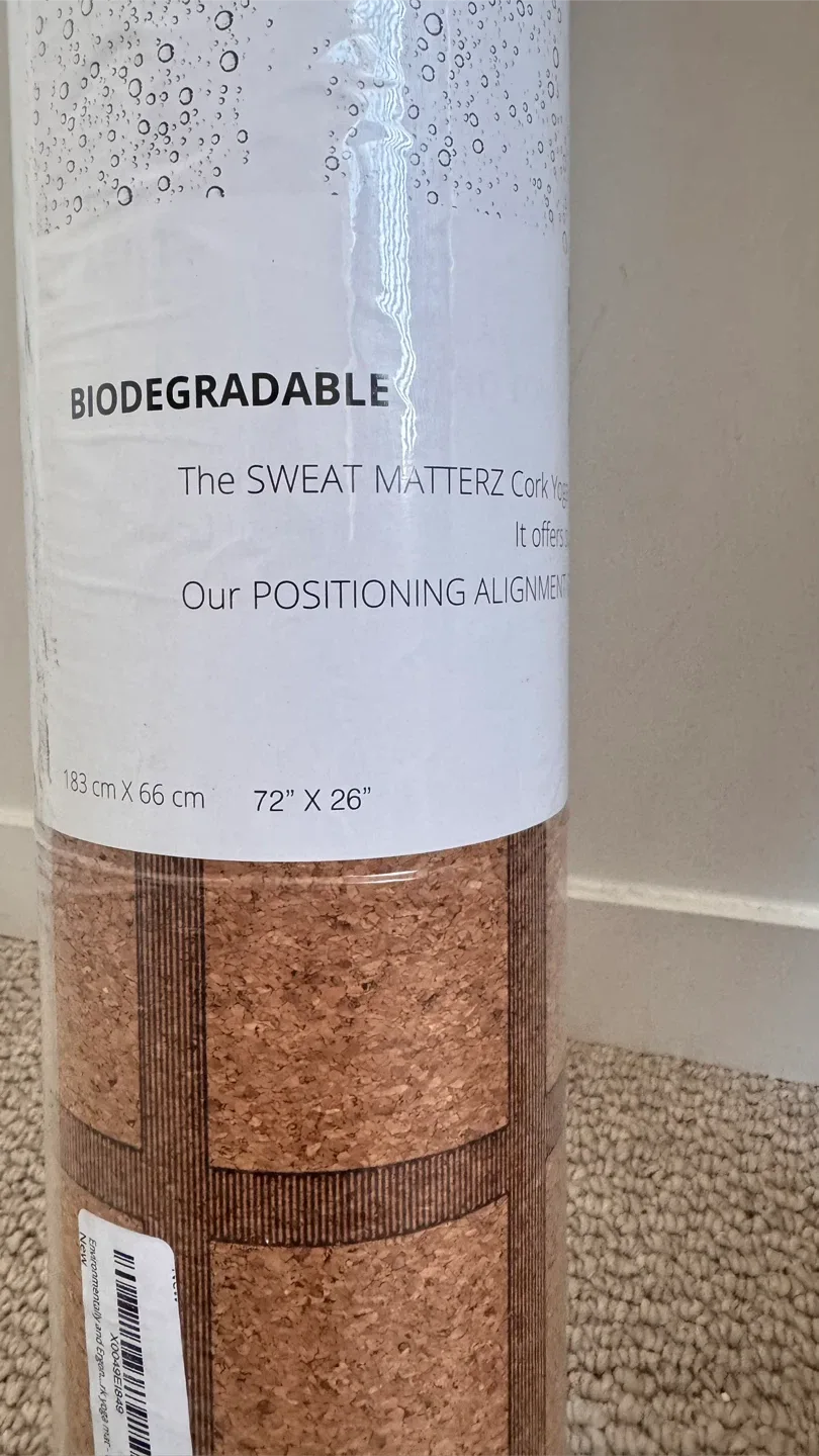 Sweat Matterz Cork Yoga Mat 72" x 26" image indicator(3)