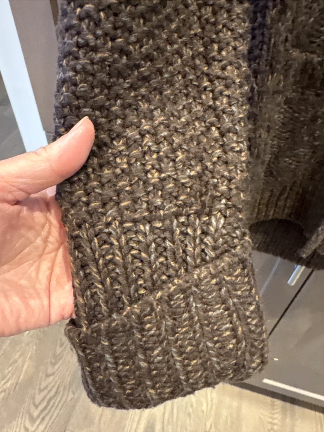 Global Work Brown Knit Cardigan - Size M image indicator(4)