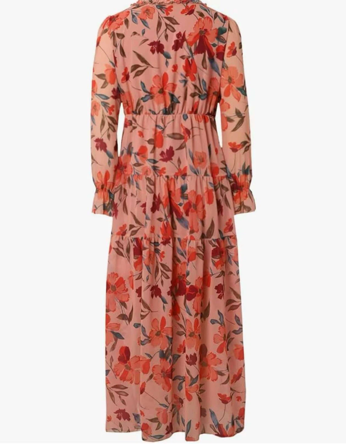 New Floral Long Sleeve Maxi Dress - M - photo 2
