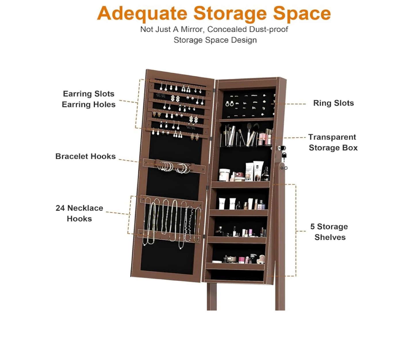 Dresser Cabinet with Full-Length Mirror - photo 2
