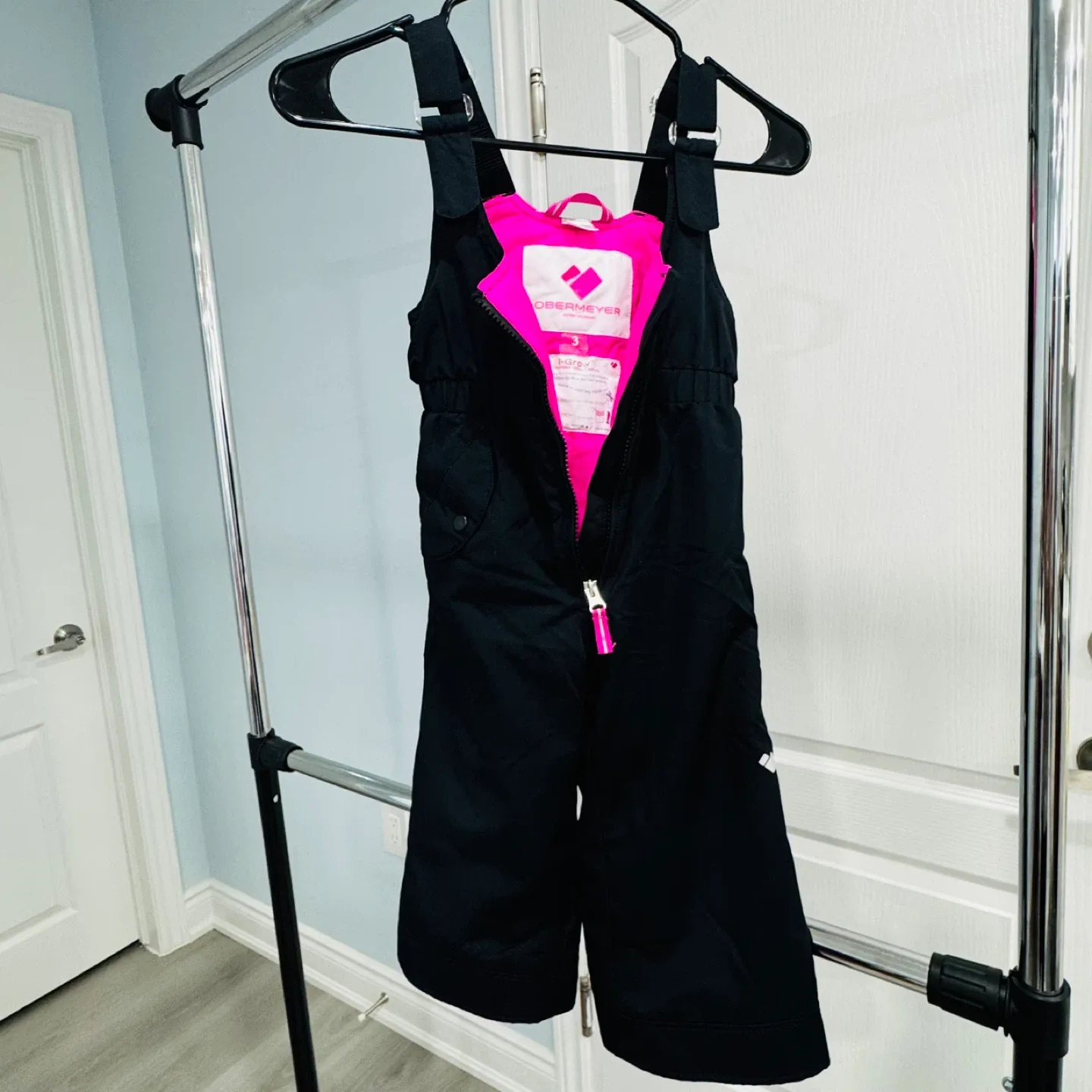 Obermeyer Kids' Ski Snow Bibs Black thumbnail