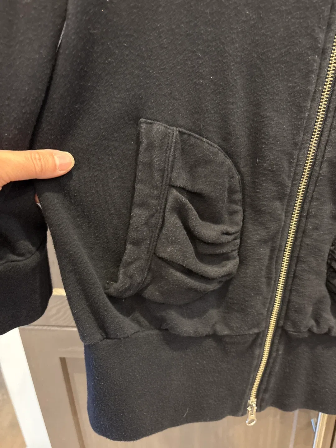 AS KNOW AS de base Black Zip-Up Hoodie image indicator(4)