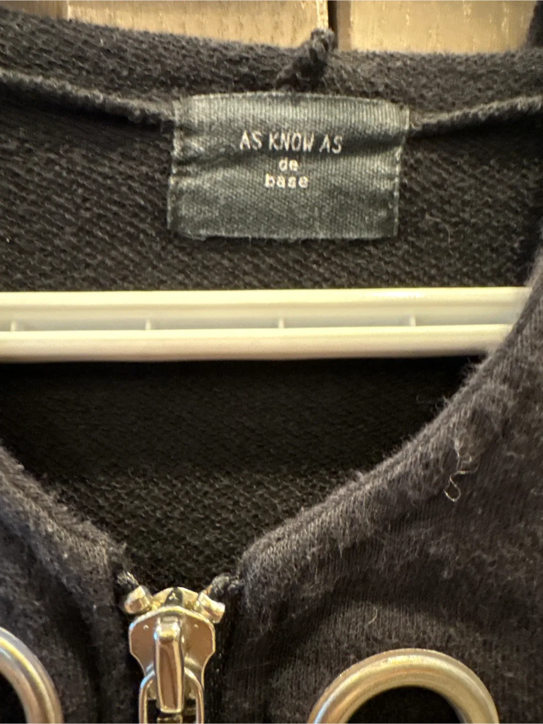 AS KNOW AS de base Black Zip-Up Hoodie image indicator(2)