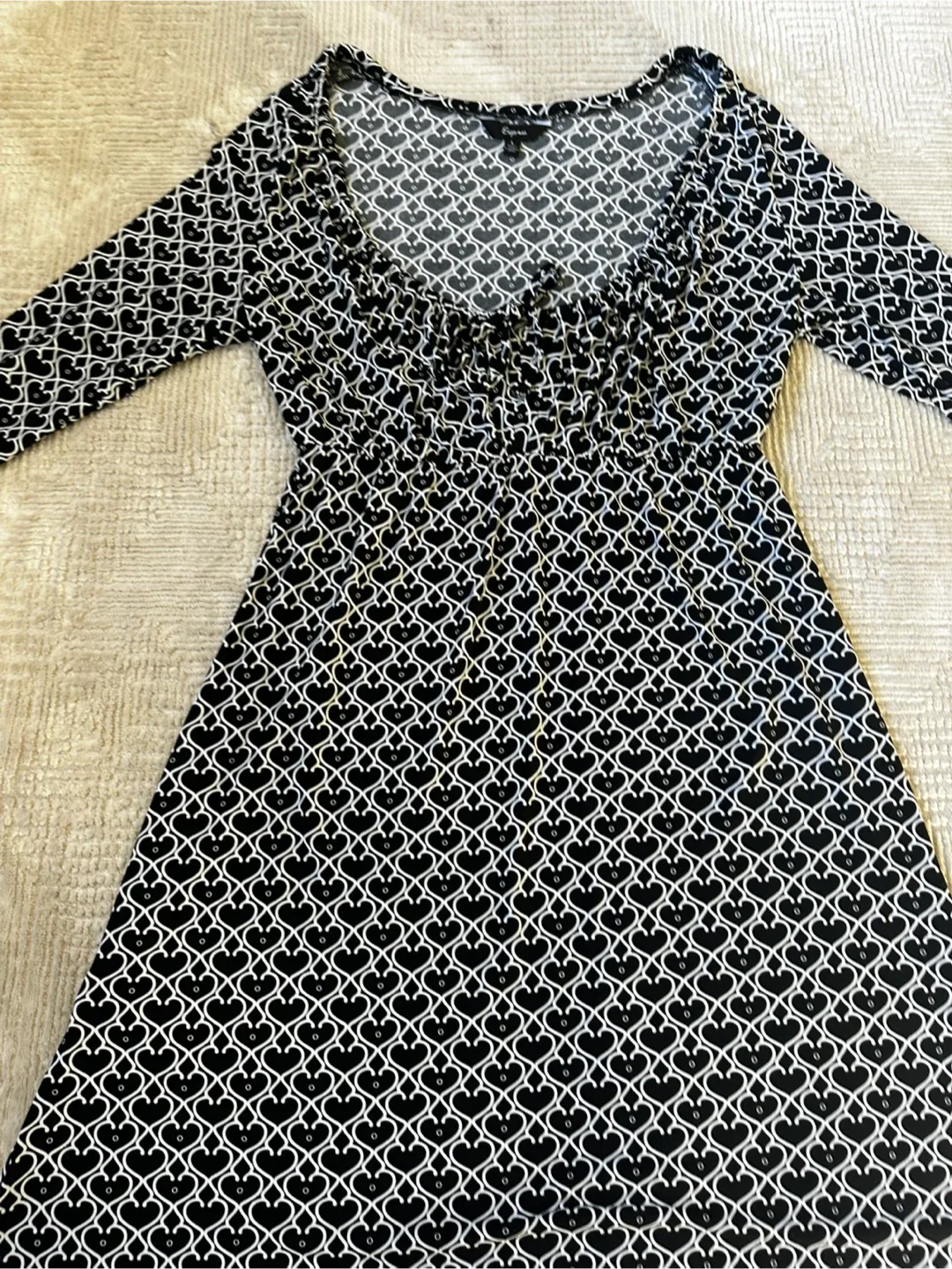 Express Black & White Pattern Dress - Size L thumbnail