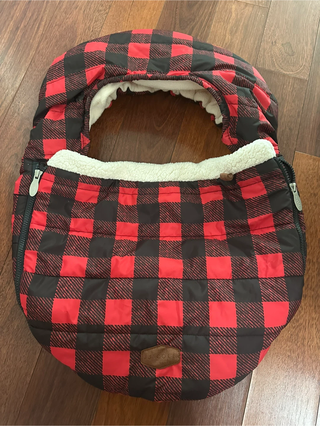 JJ Cole Red Buffalo Plaid Car Seat Cover
