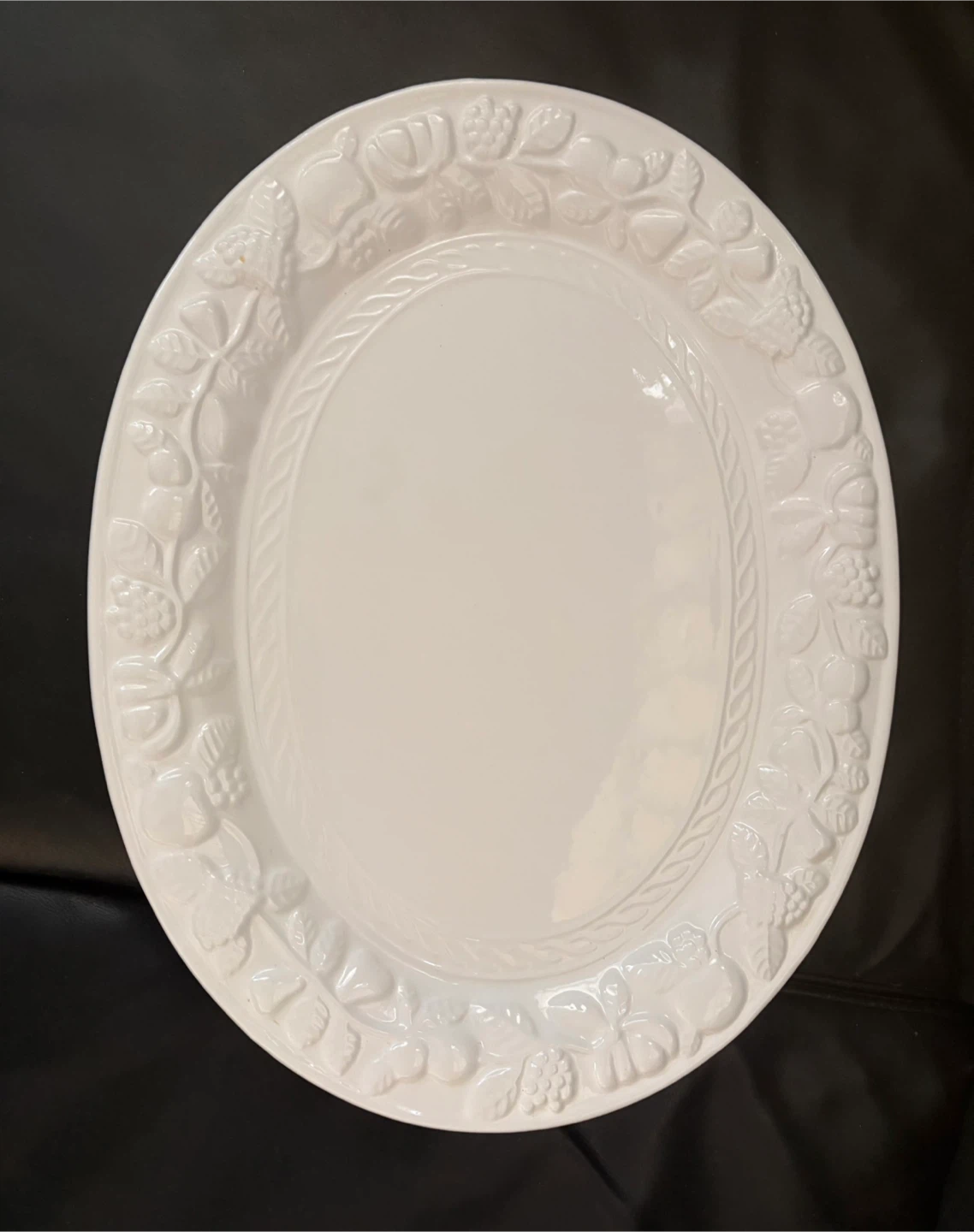 White Decorative Serving Platter