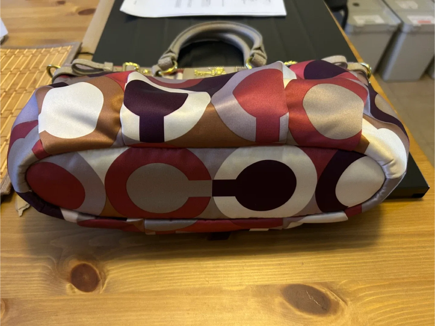 Coach Poppy Tartan Glam Tote image indicator(2)