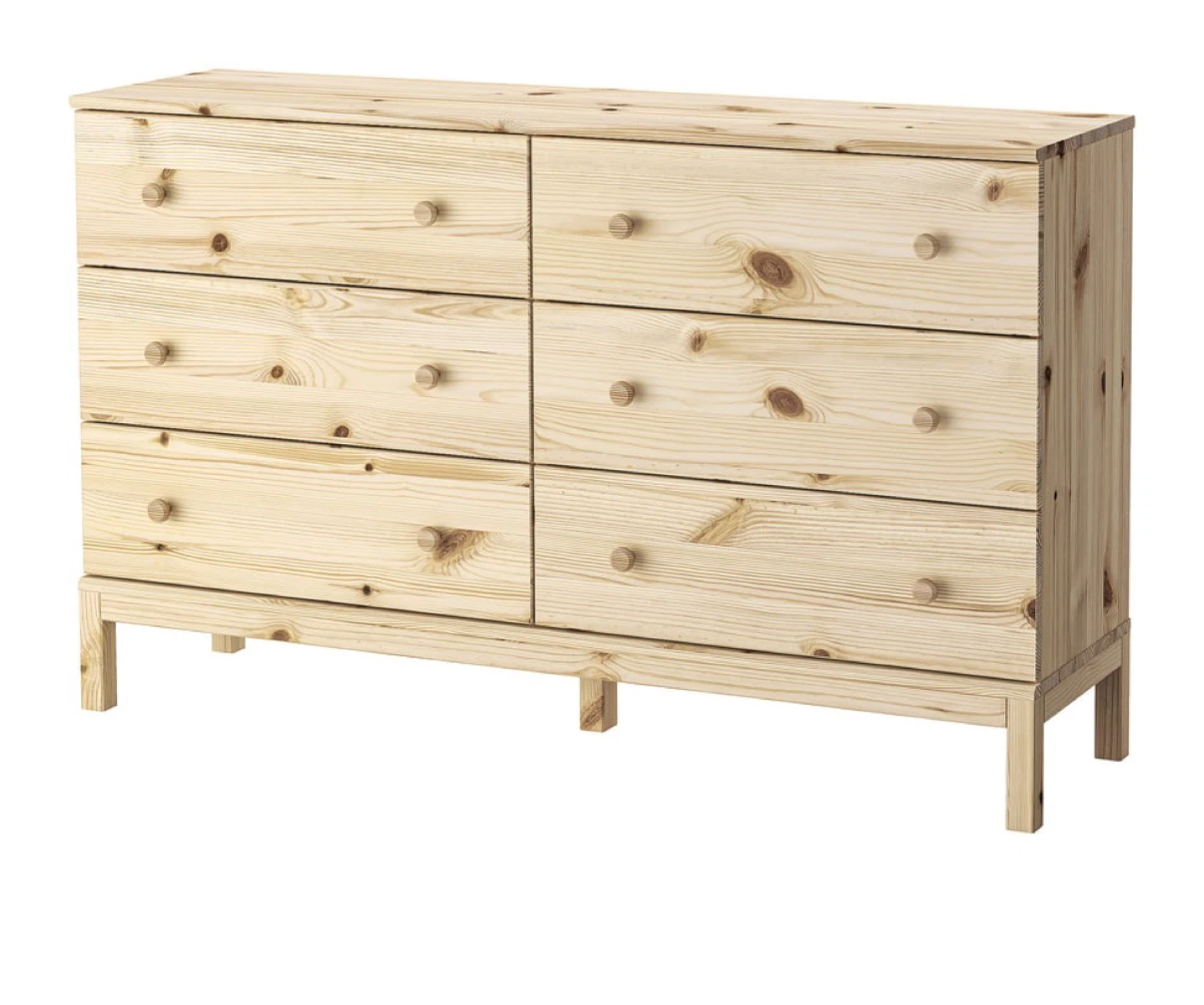 IKEA Tarva 6-Drawer Dresser - Solid Wood