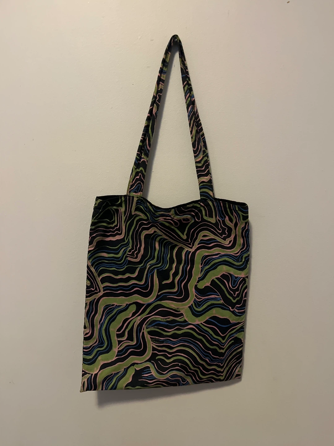Sanself Tote Bag - Black with Colourful Pattern - photo 3