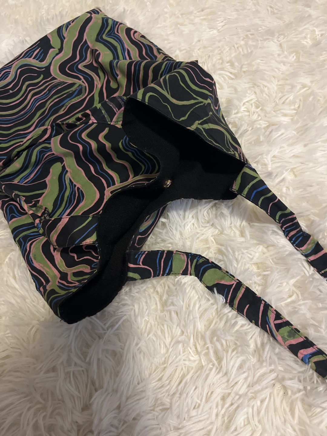 Sanself Tote Bag - Black with Colourful Pattern - photo 4