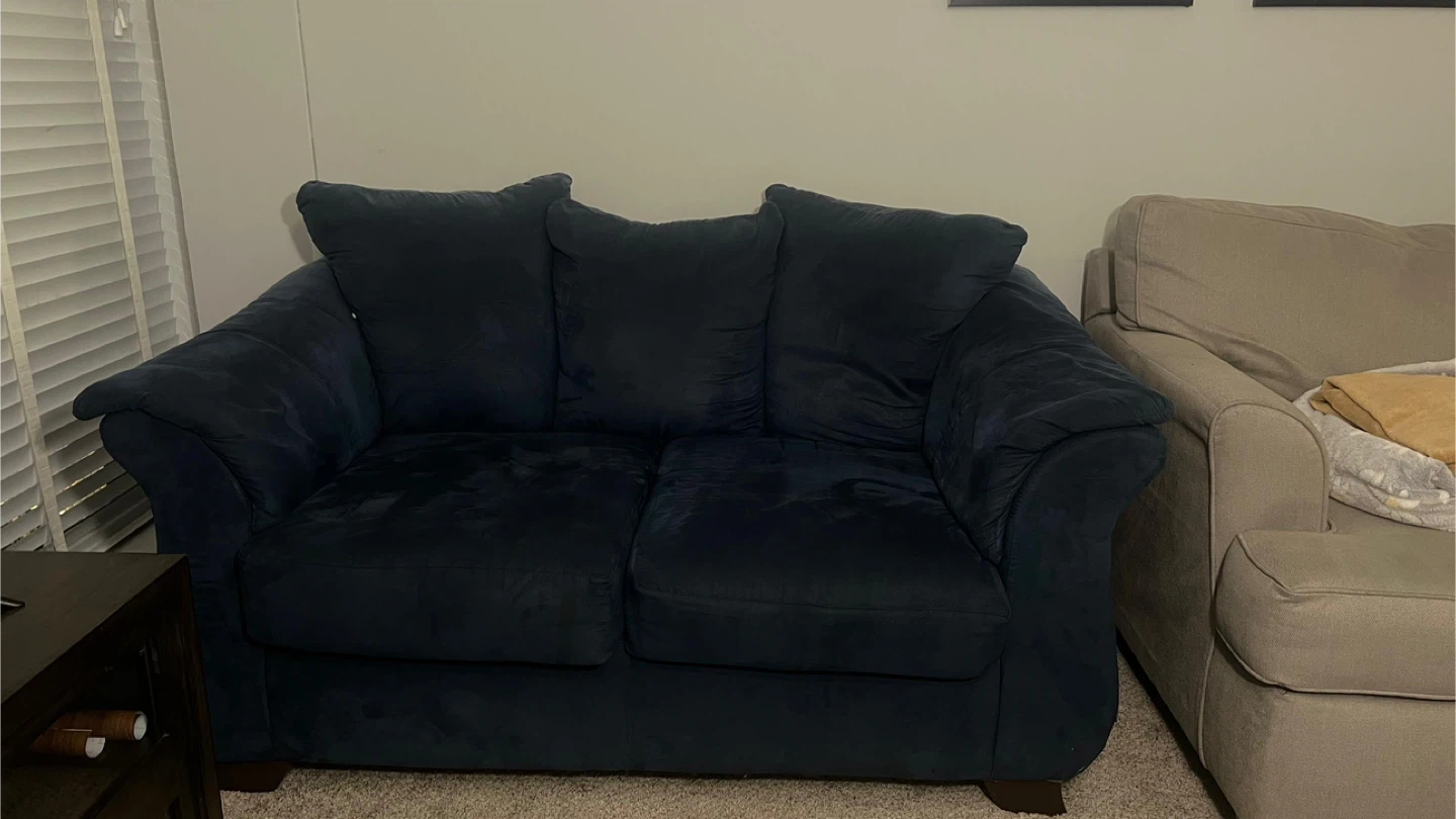 Navy Blue Loveseat - photo 2