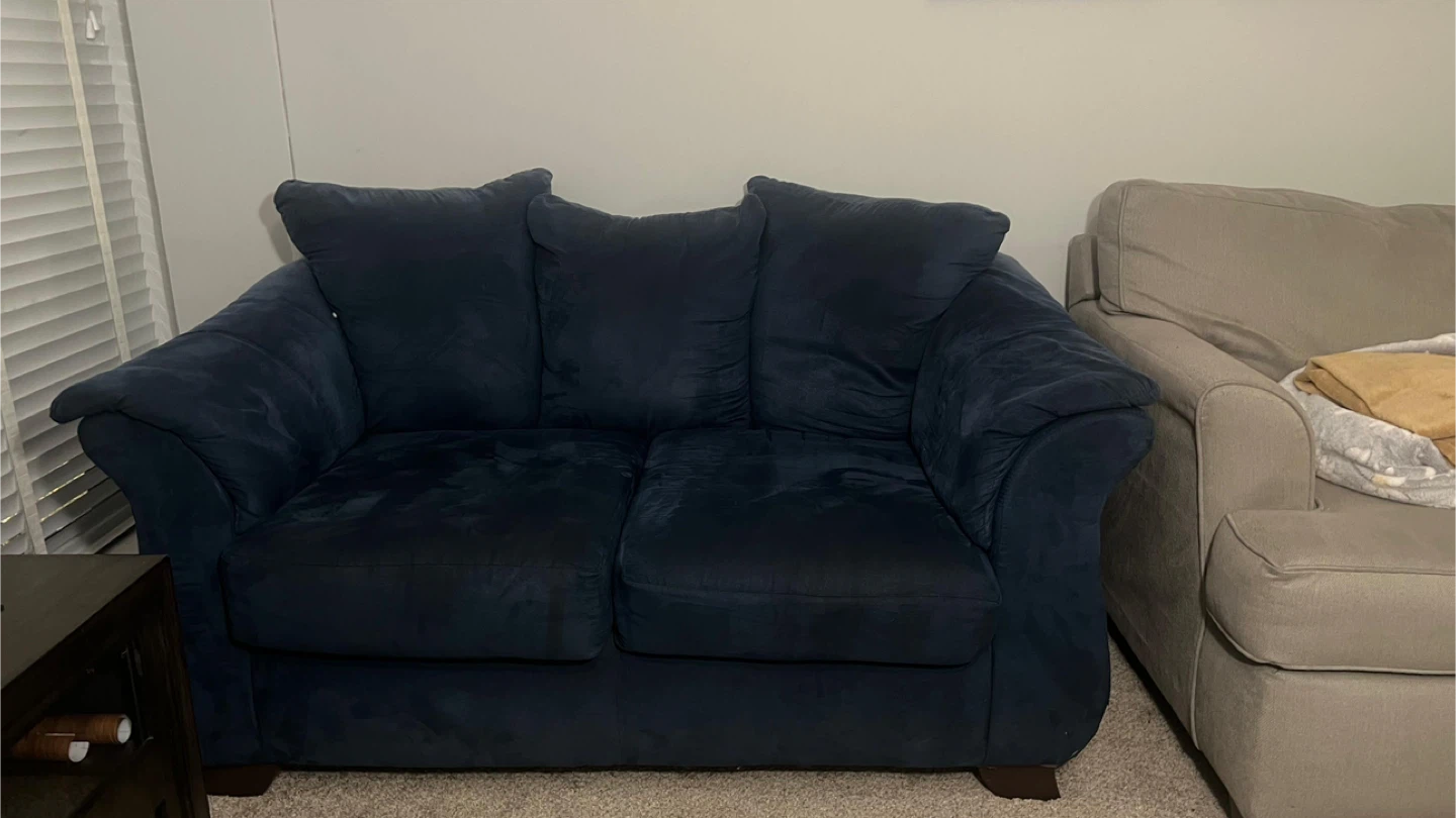 Navy Blue Loveseat - photo 3