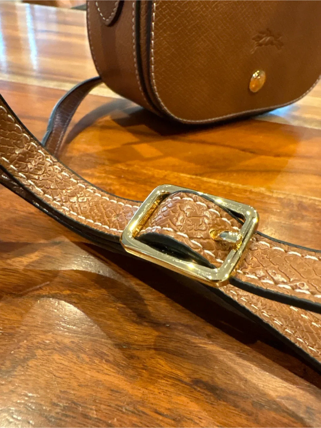 New LC Cuir Crossbody Bag - Cognac Leather image indicator(4)