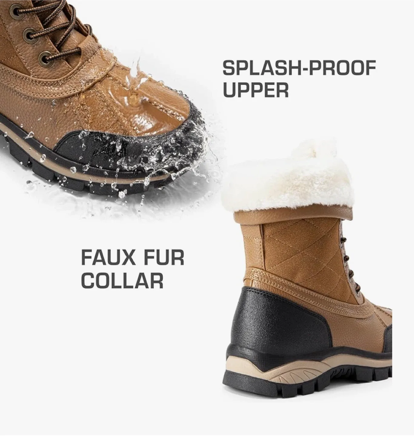 Brown Lace-Up Winter Snow Boots(size 9) image indicator(5)