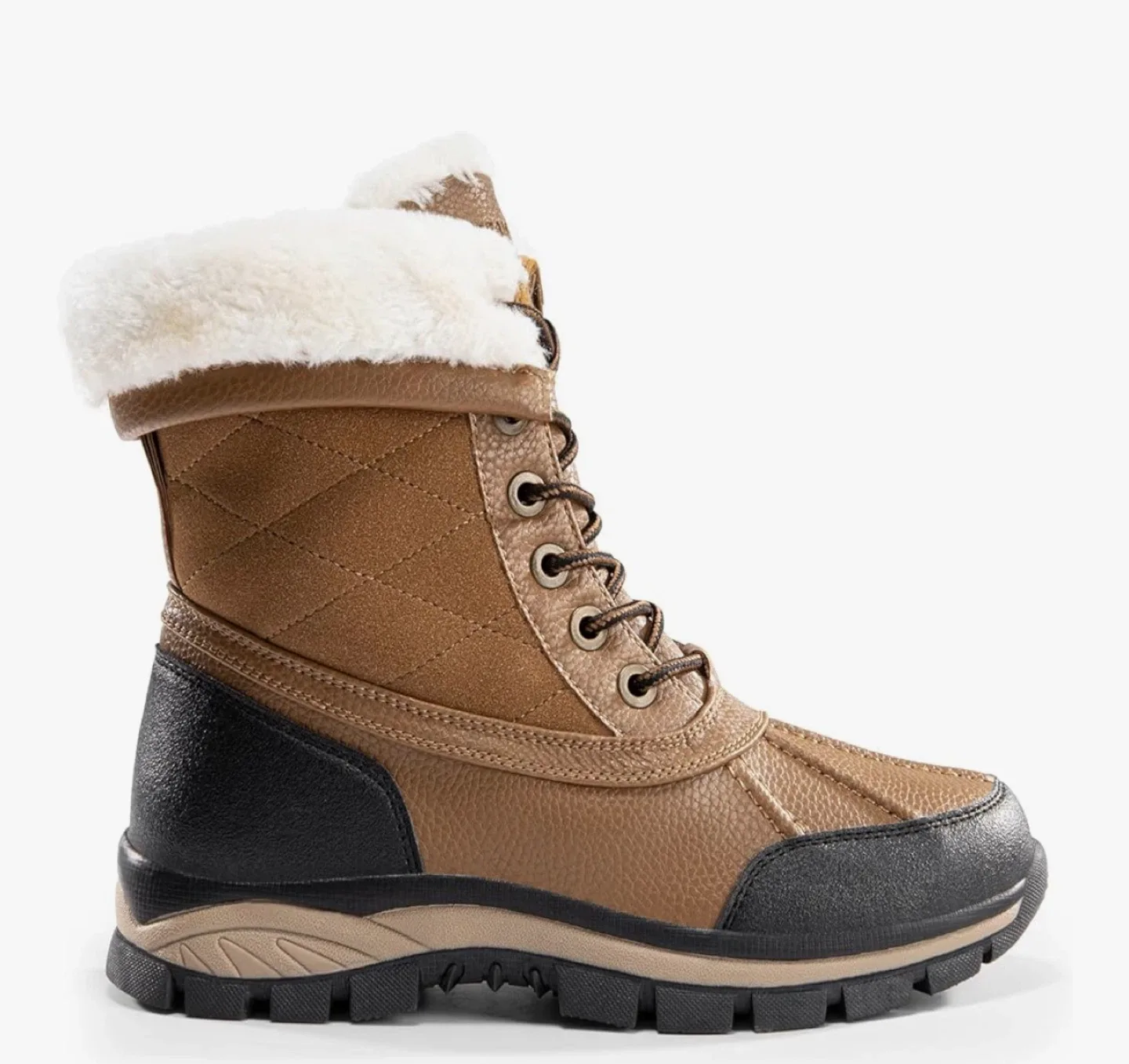 Brown Lace-Up Winter Snow Boots(size 9) image indicator(3)