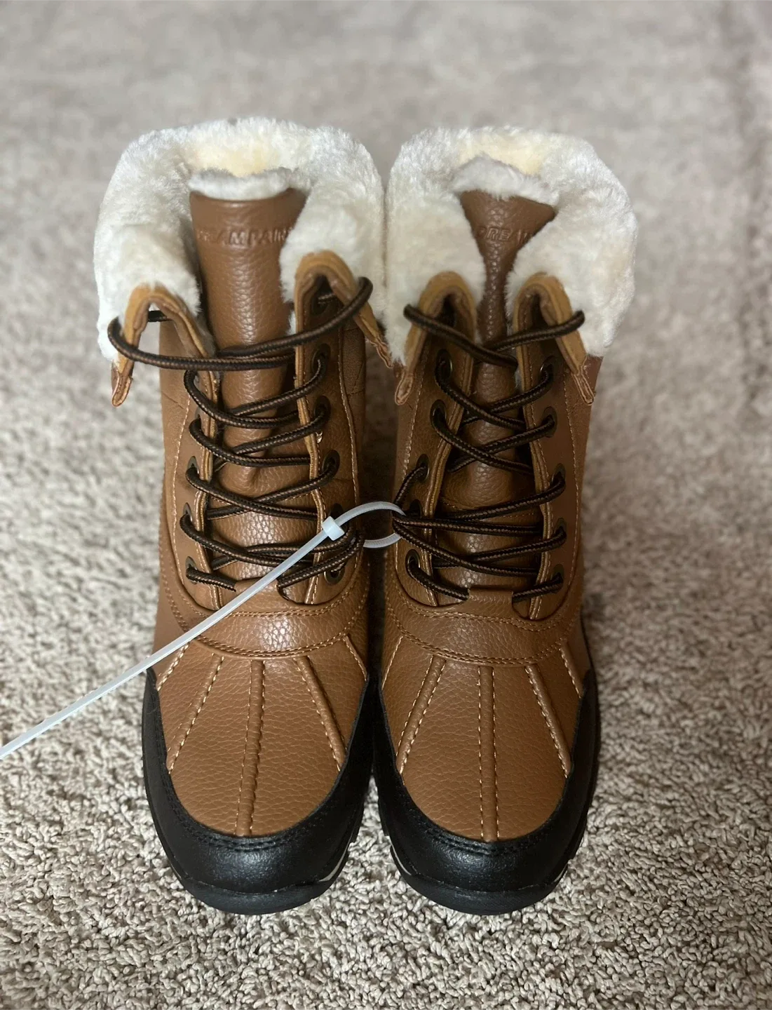 Brown Lace-Up Winter Snow Boots(size 9) image indicator(8)