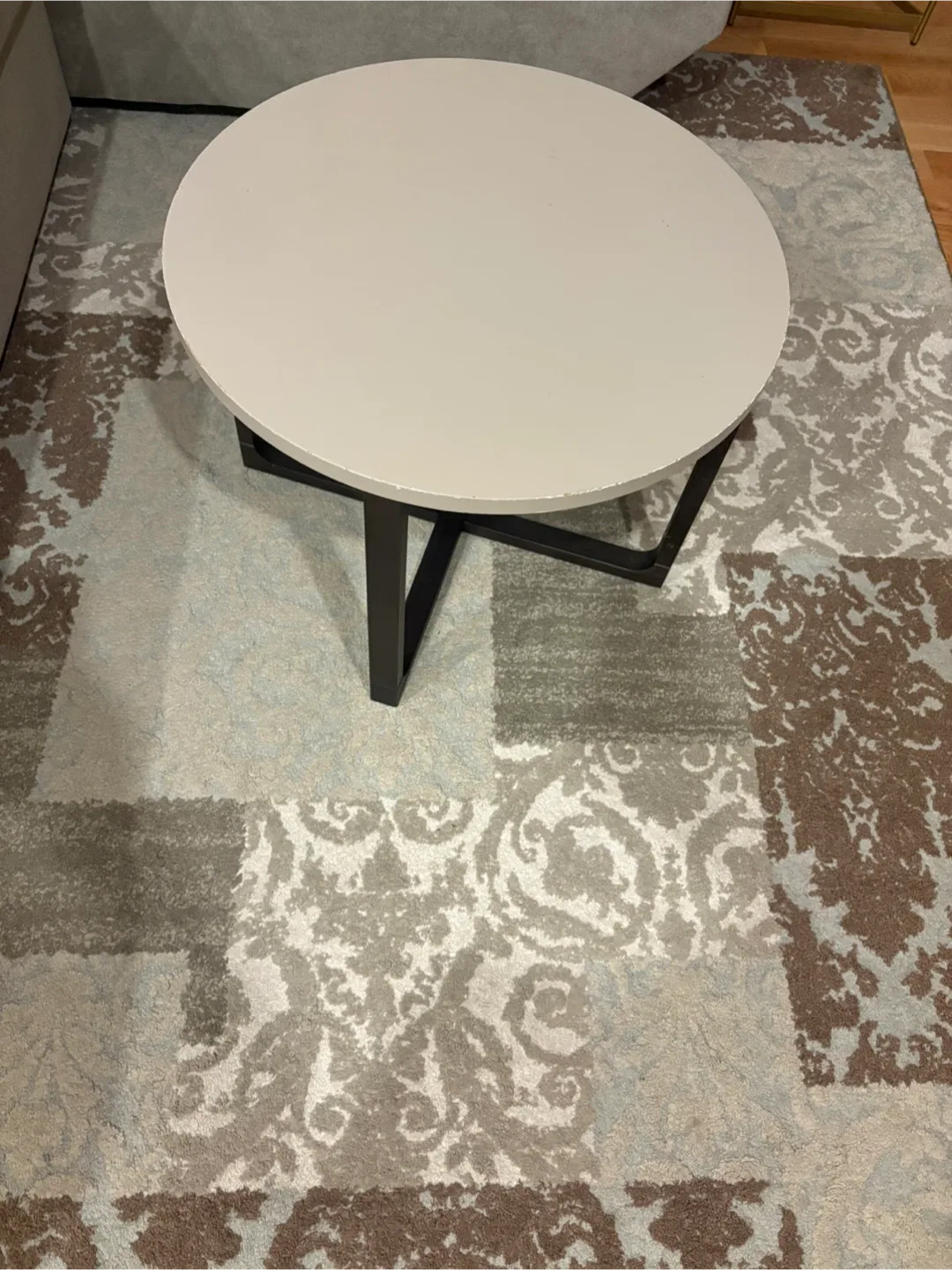 Round Side Table - Neutral Top, Black Legs image indicator(2)