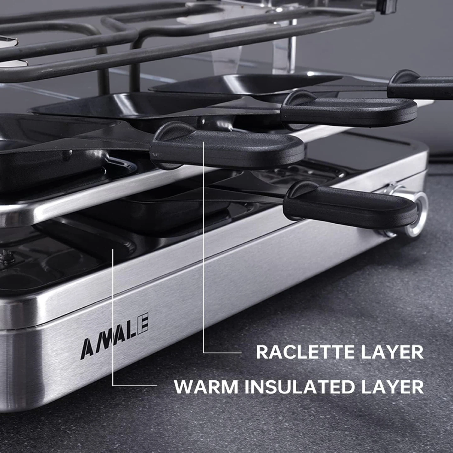 Amale Raclette Grill with Reversible Plate - photo 3