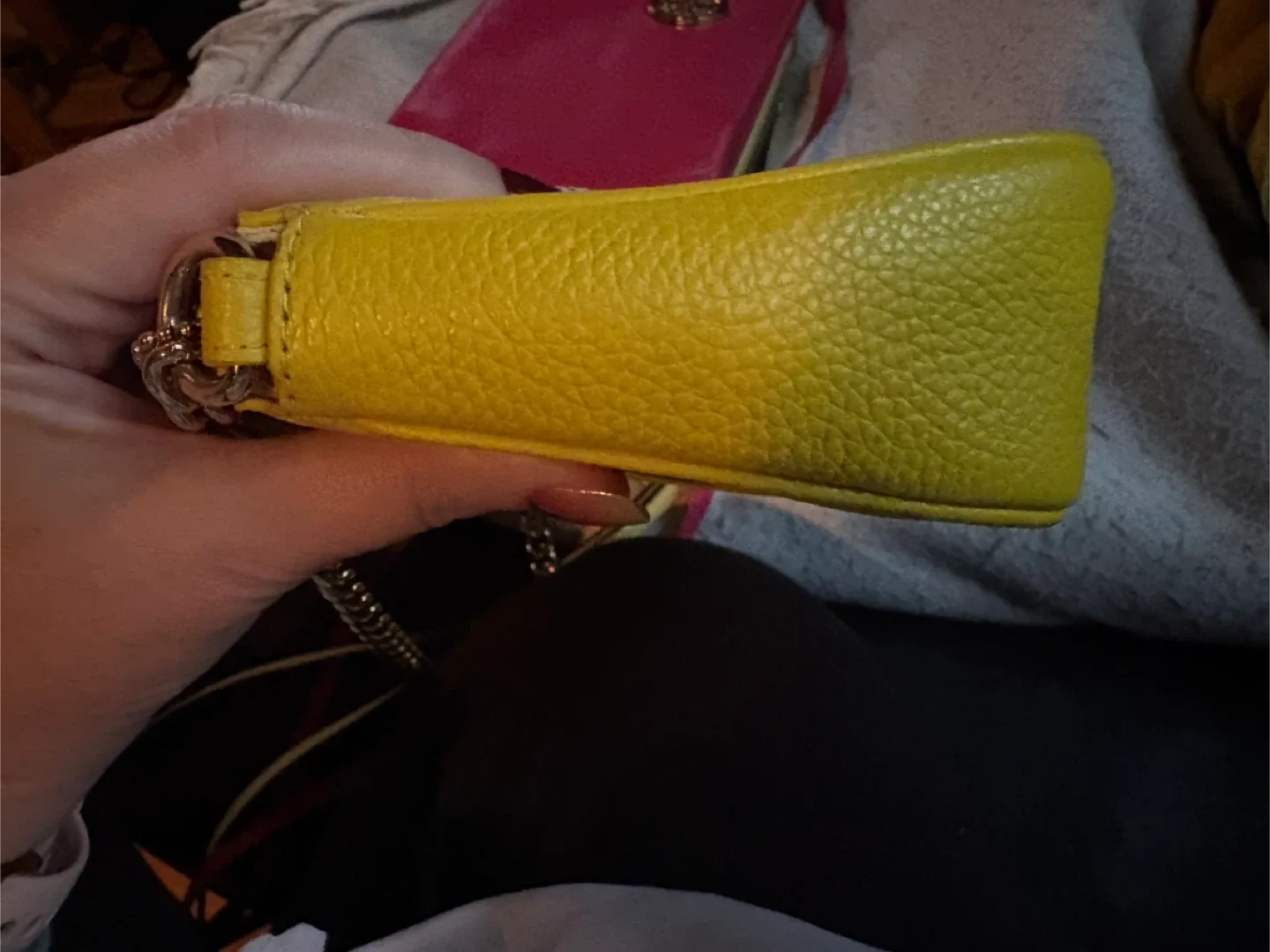 Coach Yellow Leather Wristlet/Clutch image indicator(5)