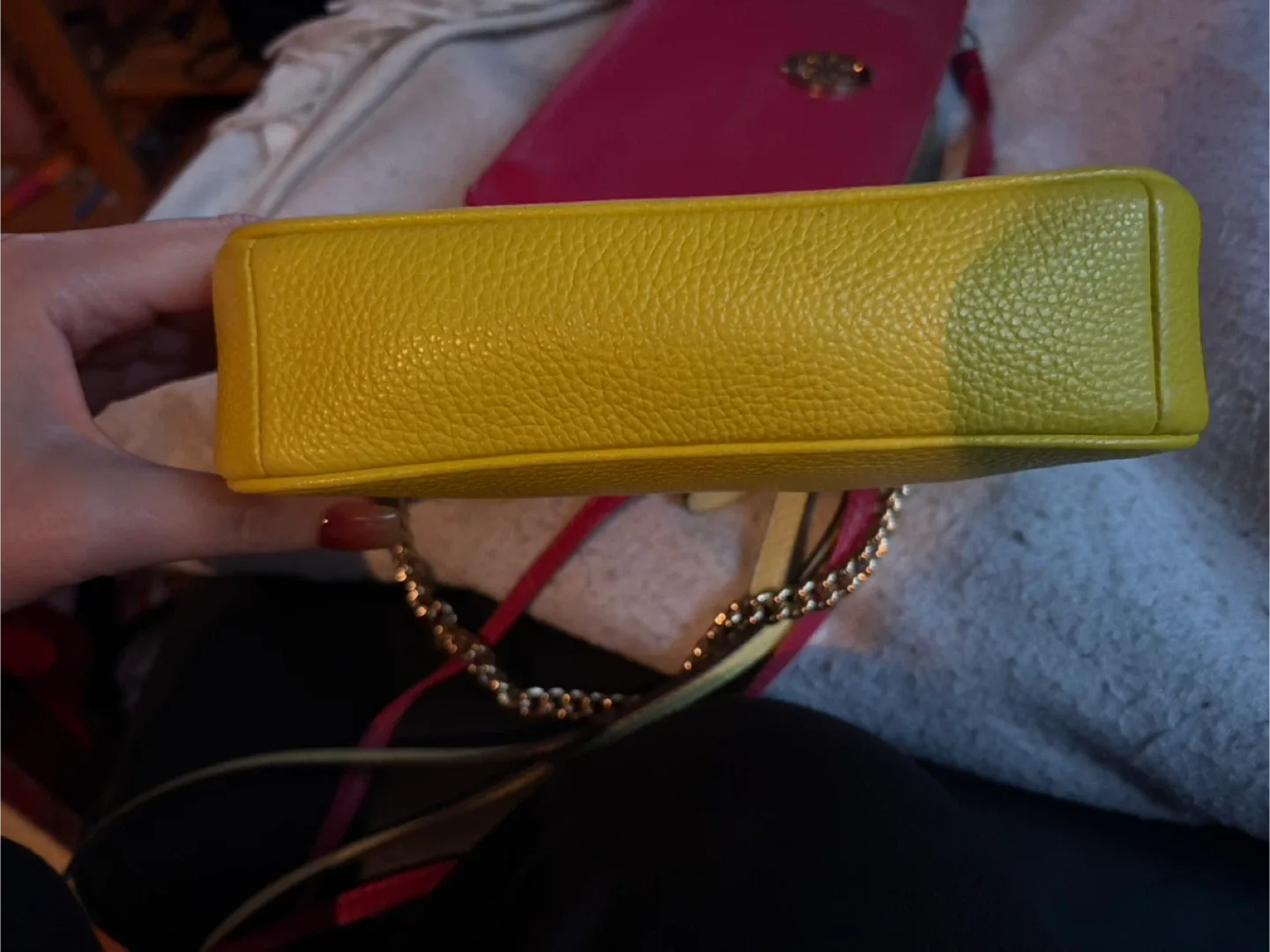 Coach Yellow Leather Wristlet/Clutch image indicator(4)