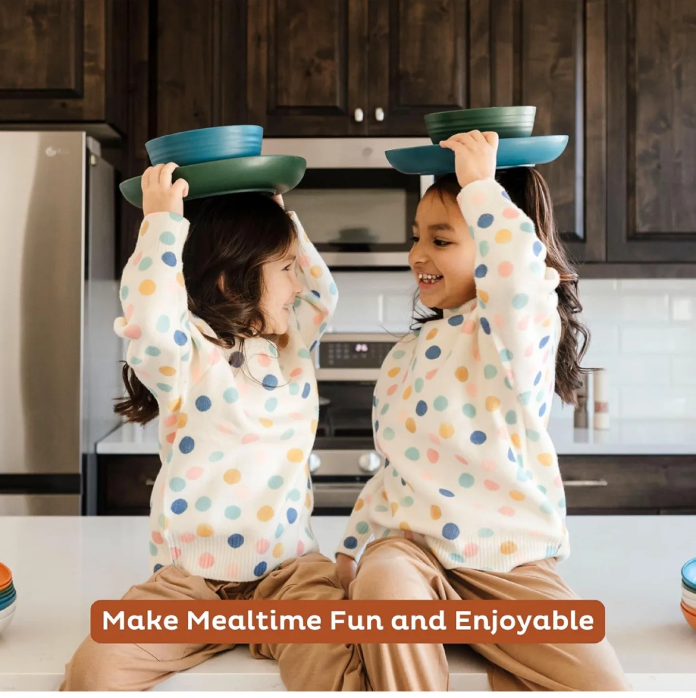 Orange Plastic  bowl Set - New image indicator(2)