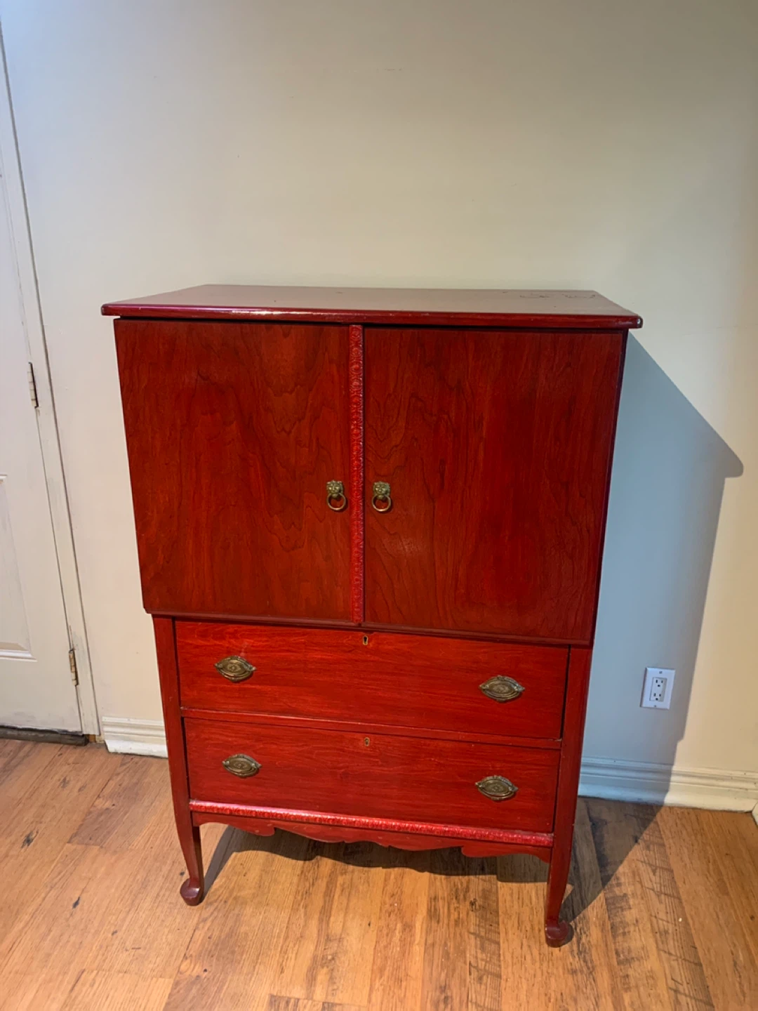 Red Armoire with Drawers - photo 5