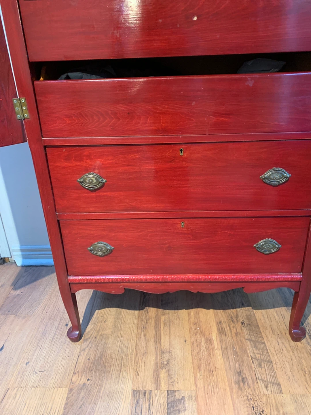 Red Armoire with Drawers - photo 3