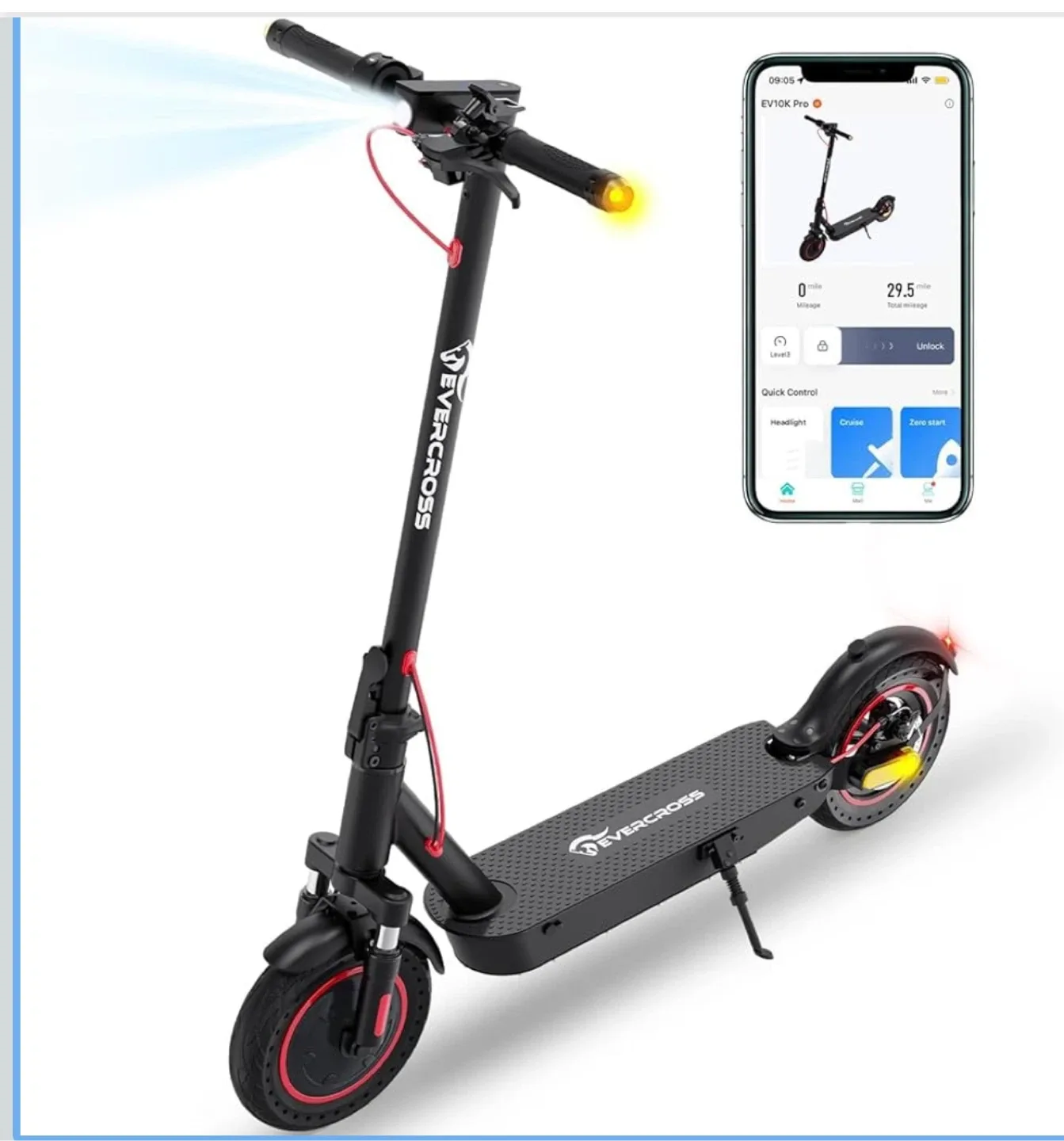 New Evercross electric scooter/ Bluetooth/500w / 31km $350 FIRM image indicator(2)