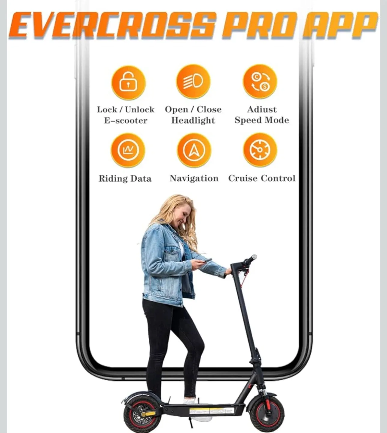 New Evercross electric scooter/ Bluetooth/500w / 31km $350 FIRM image indicator(7)
