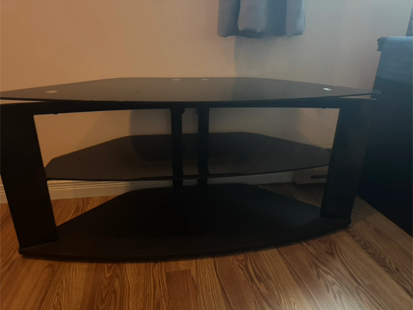 Black Glass TV Stand