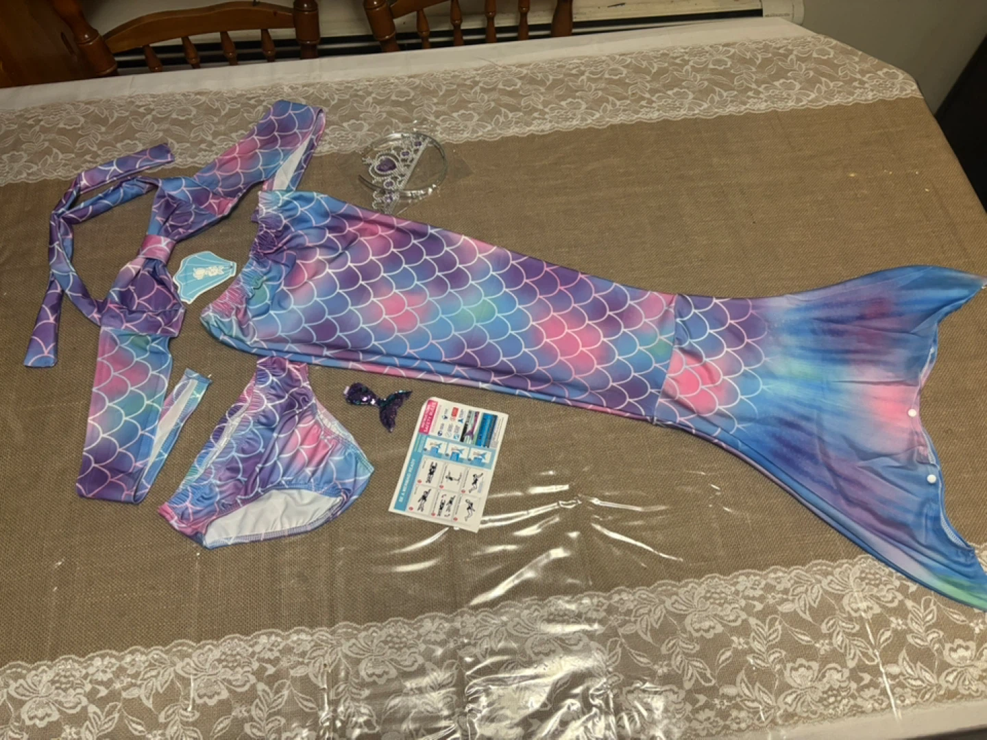 Mermaid Tail Swimsuit Set for Kids