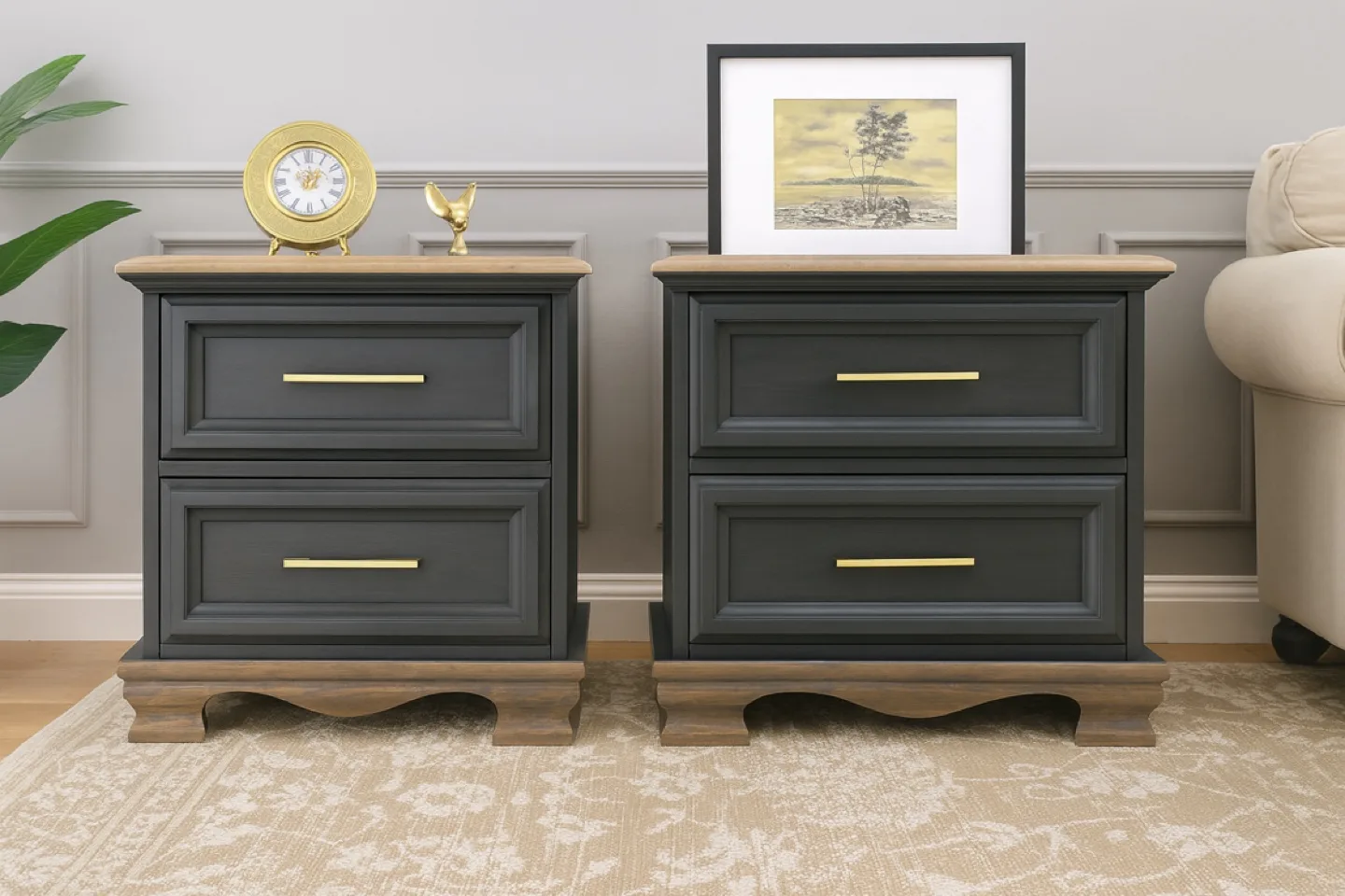 ✨Solid Oak End Tables ✨ thumbnail