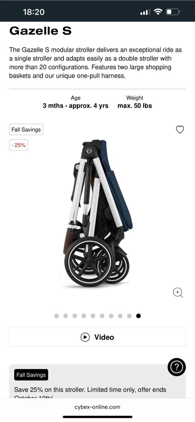 NEW Cybex Gazelle S Double Stroller (Ocean/ Navy Blue) image indicator(6)