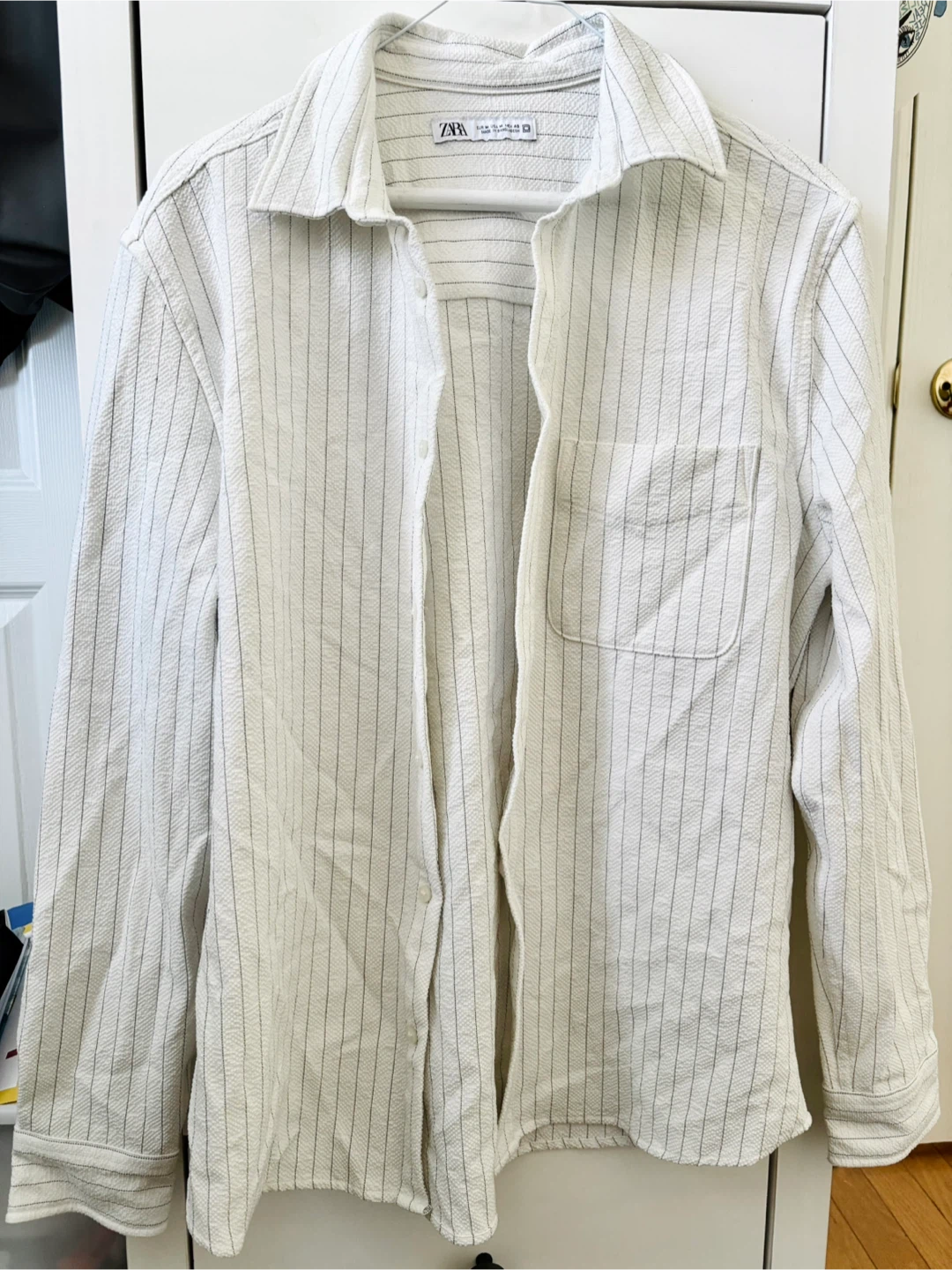 Zara Striped Button-Up Shirt - Size M