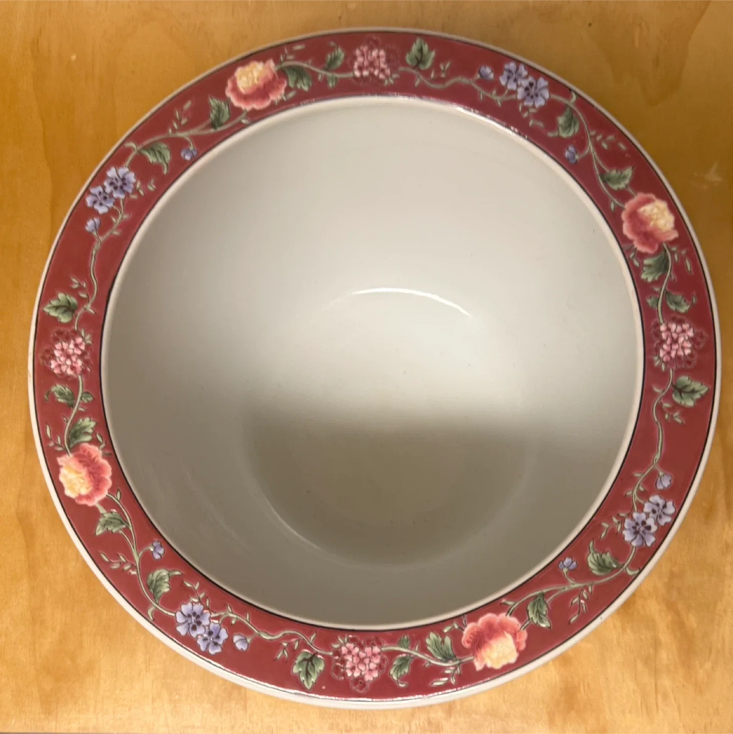 Large Vintage Chinese Porcelain Planter - Floral Jardinière image indicator(2)