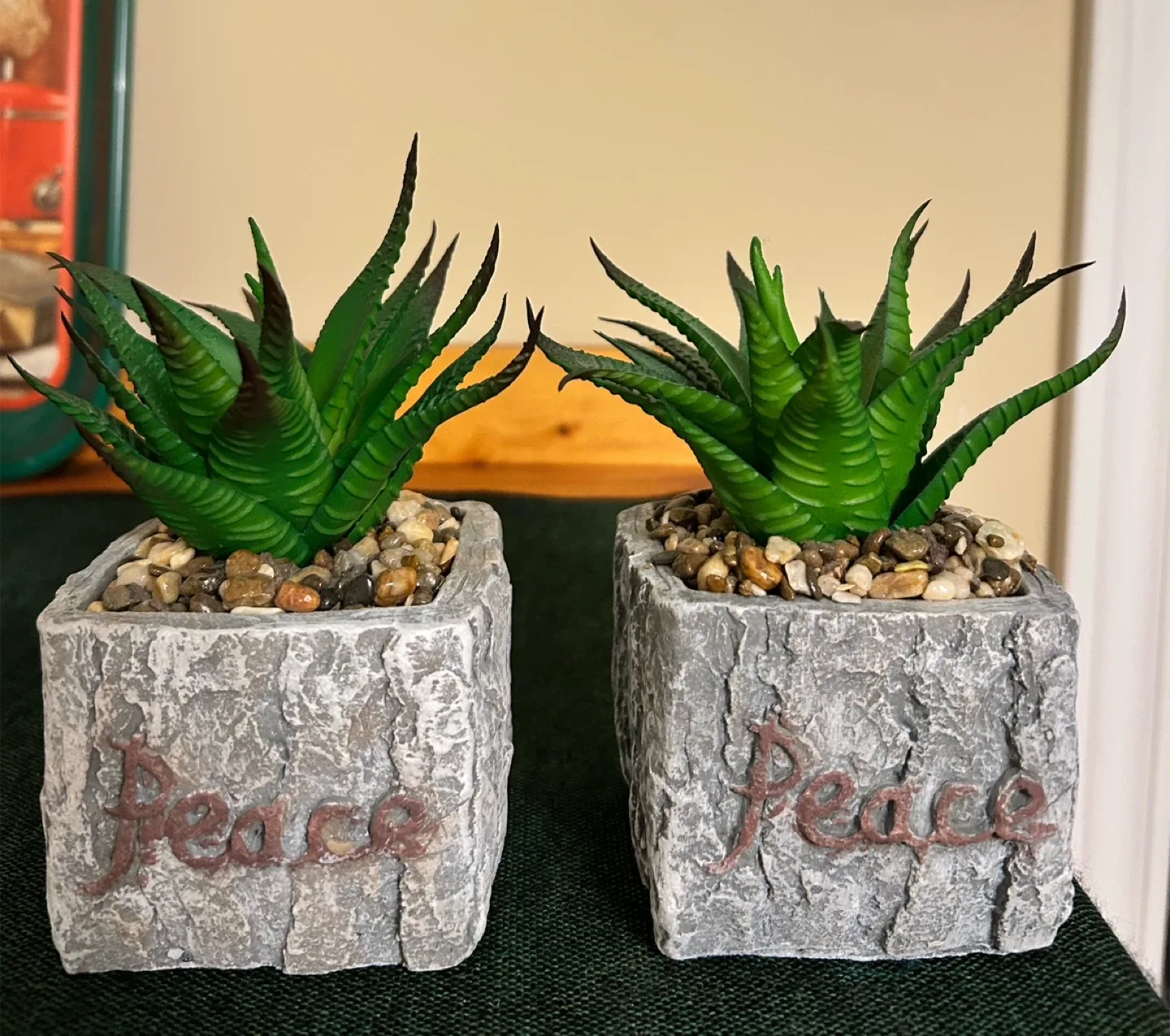 Peace Succulent Plant Decor - Set of 2 image indicator(2)