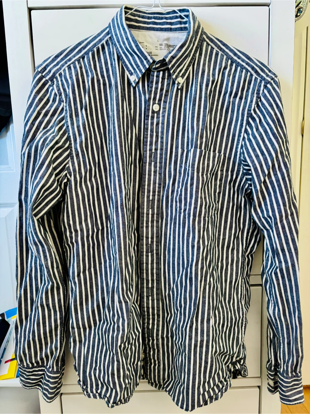 Uniqlo Striped Button-Down Shirt - Size L - photo 2