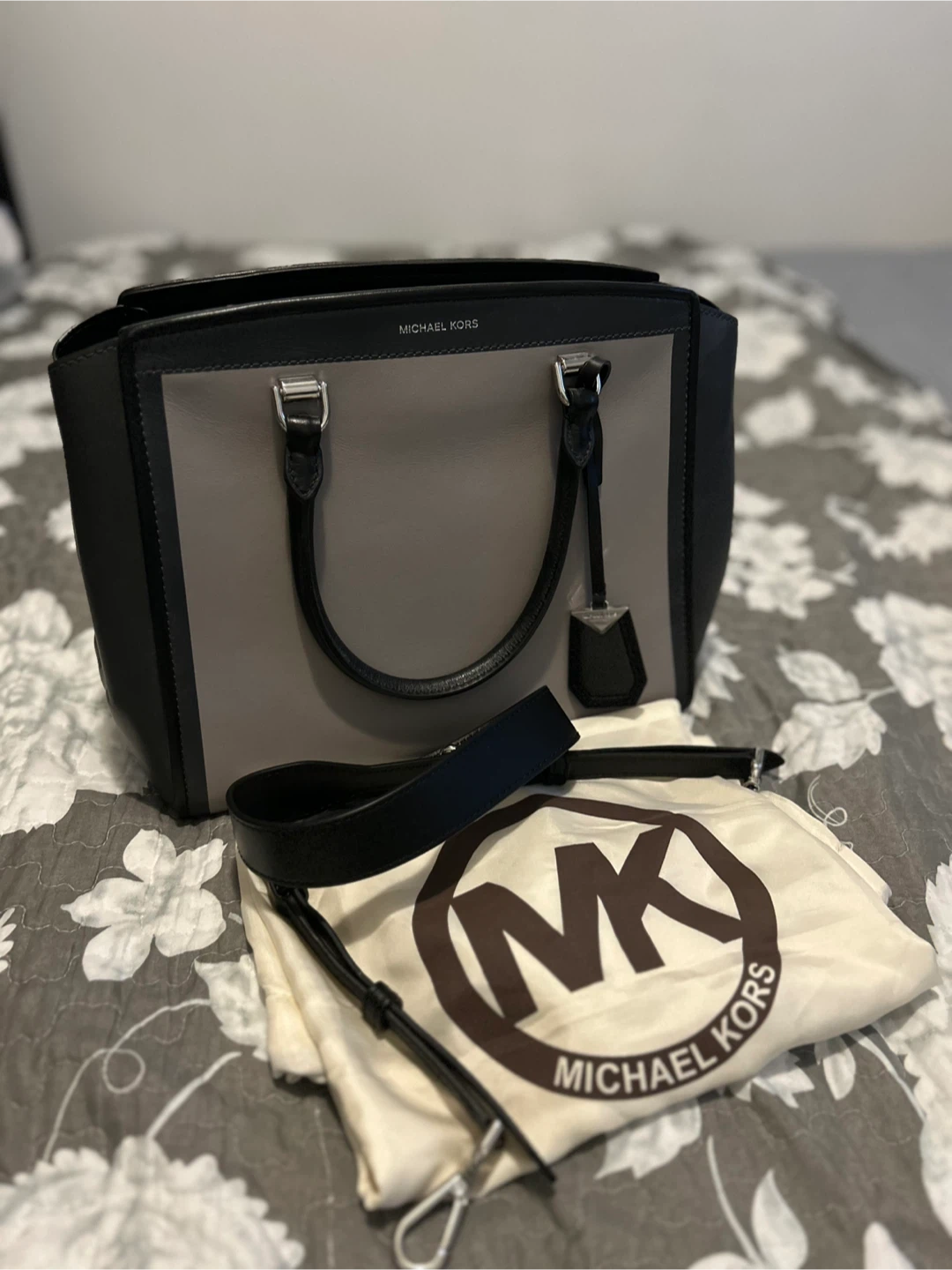 Michael Kors Satchel Bag - Grey & Black