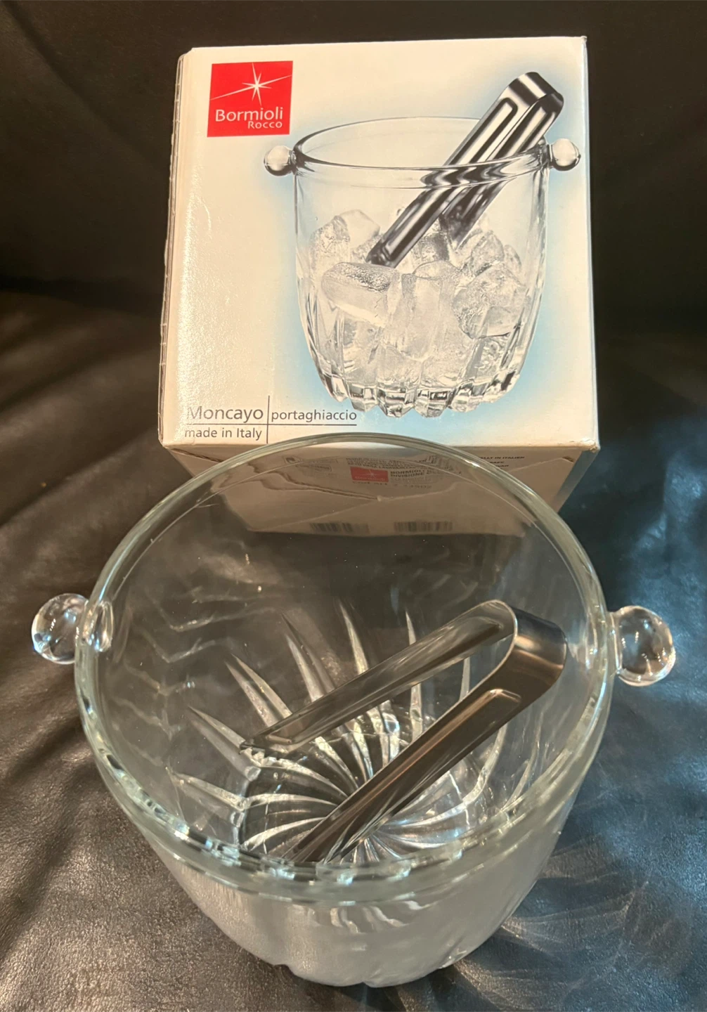 Bormioli Rocco Moncayo Ice Bucket with Tongs