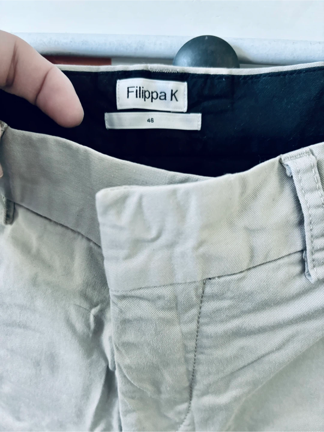 Filippa K Beige Cotton Blend Trousers - Size 46 - photo 2