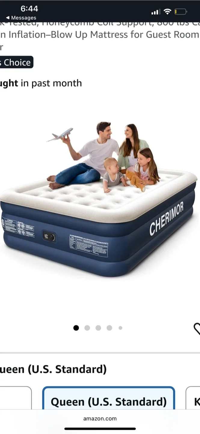 CHERIMOR Queen Size Air Mattress thumbnail