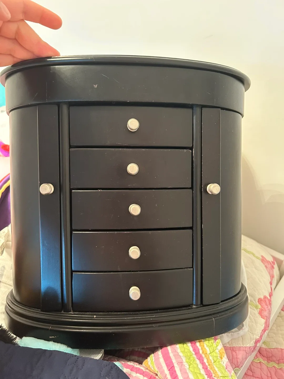 Black Jewellery Box with Mirror image indicator(2)