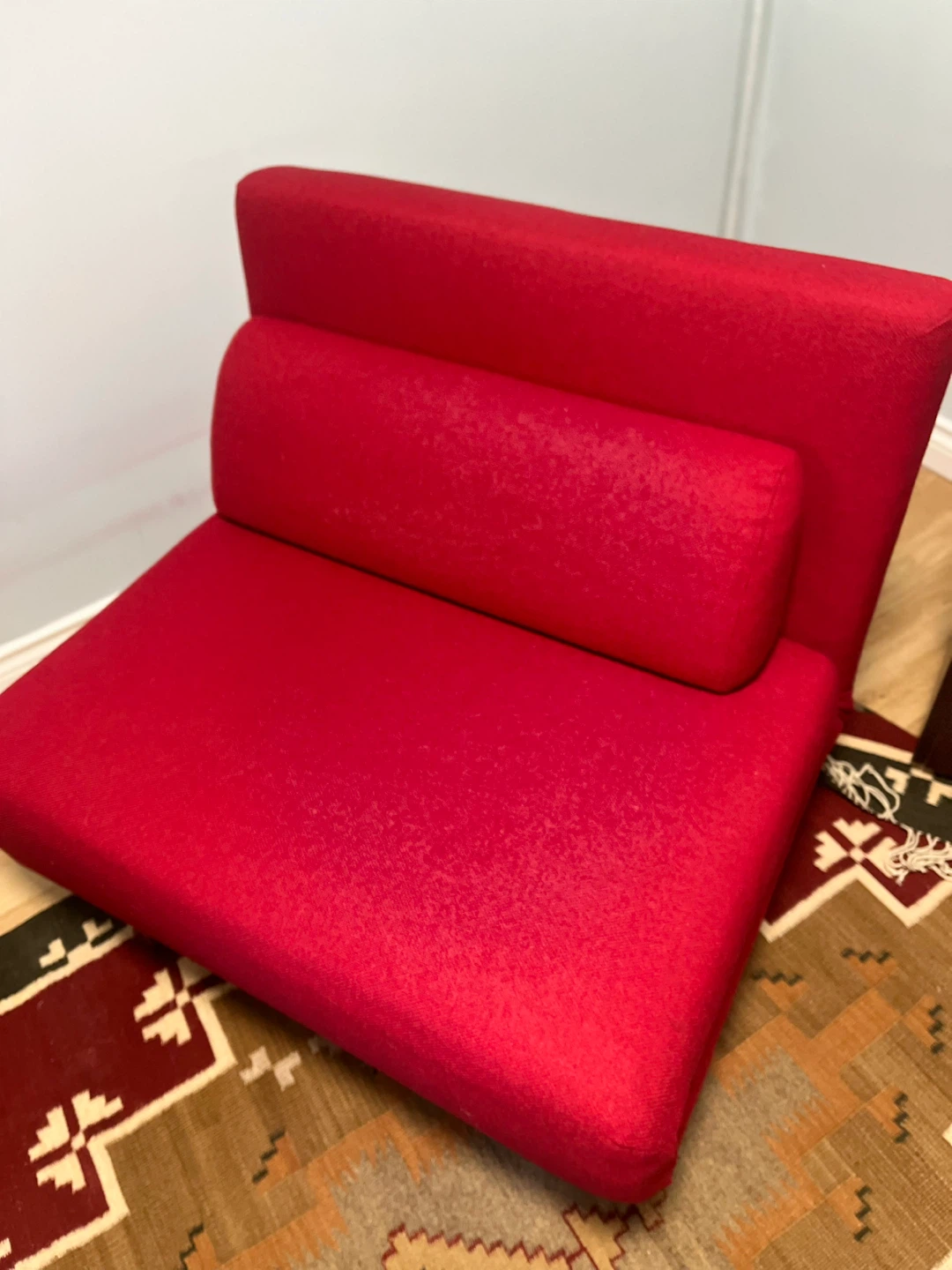 Cherry Red Convertible Chair-to-bed