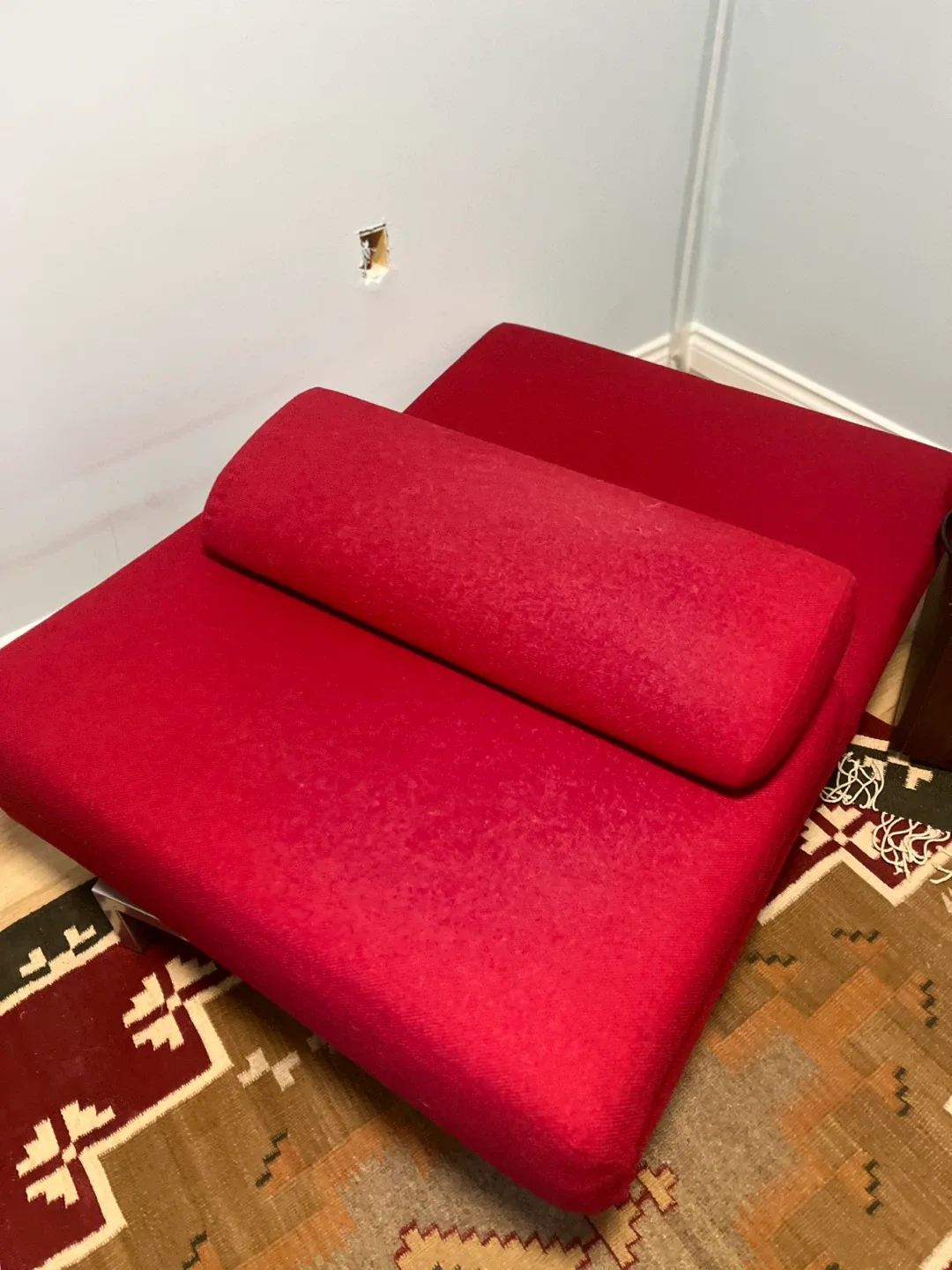 Cherry Red Convertible Chair-to-bed image indicator(5)