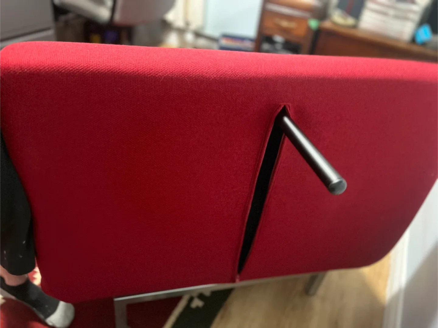 Cherry Red Convertible Chair-to-bed image indicator(4)