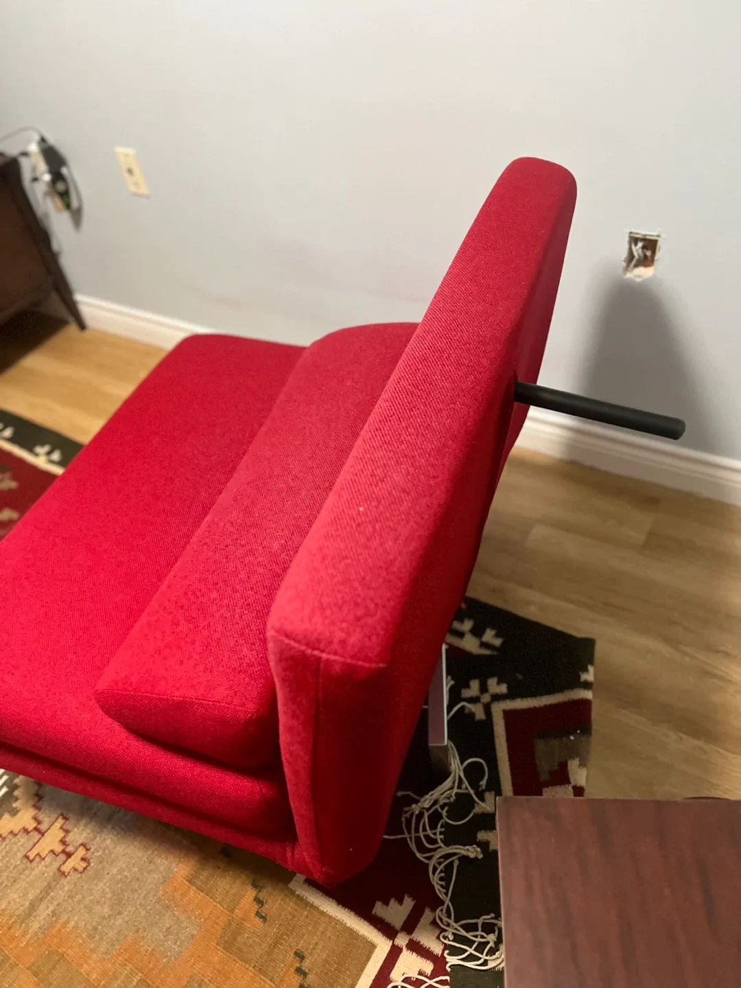 Cherry Red Convertible Chair-to-bed image indicator(3)