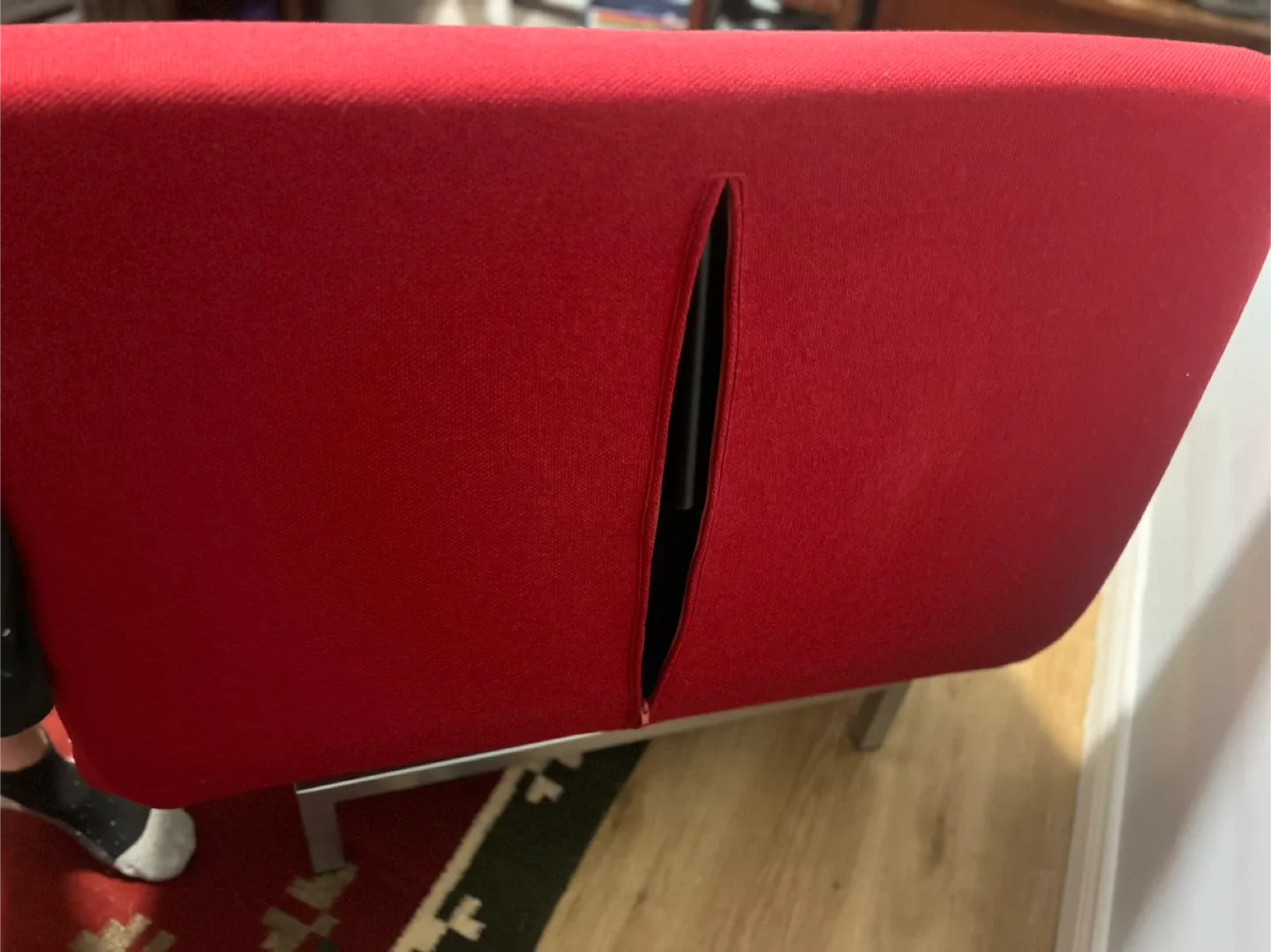 Cherry Red Convertible Chair-to-bed image indicator(9)