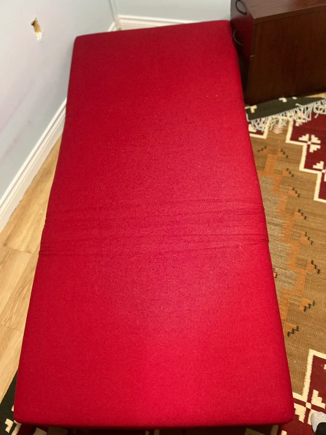 Cherry Red Convertible Chair-to-bed image indicator(7)